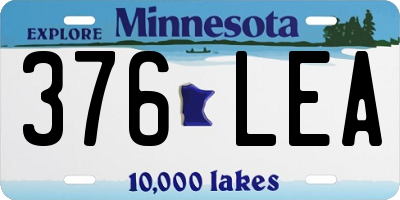 MN license plate 376LEA