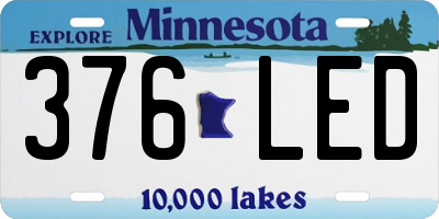 MN license plate 376LED