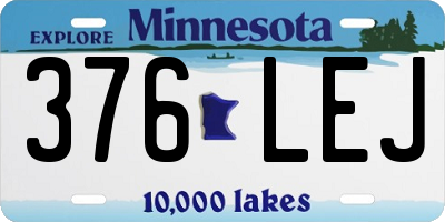 MN license plate 376LEJ