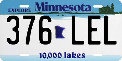 MN license plate 376LEL