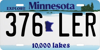 MN license plate 376LER