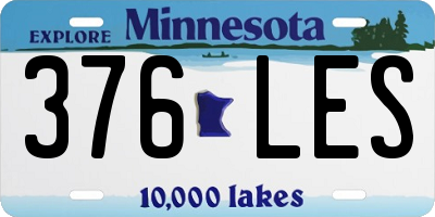 MN license plate 376LES