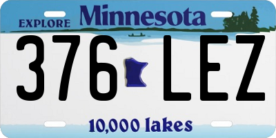 MN license plate 376LEZ