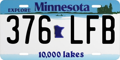 MN license plate 376LFB