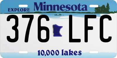 MN license plate 376LFC