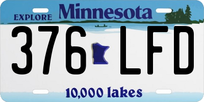 MN license plate 376LFD