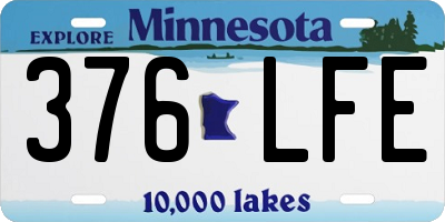 MN license plate 376LFE