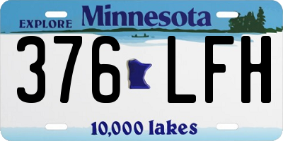 MN license plate 376LFH