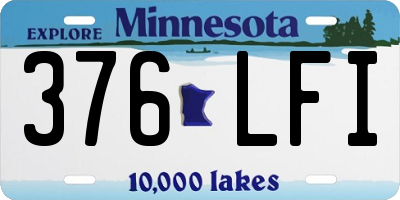 MN license plate 376LFI
