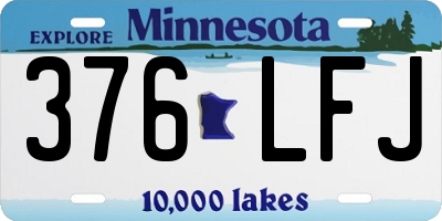 MN license plate 376LFJ