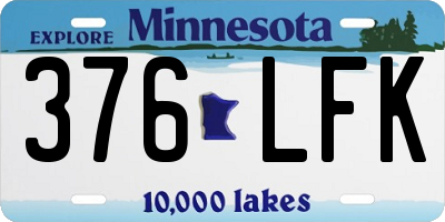MN license plate 376LFK