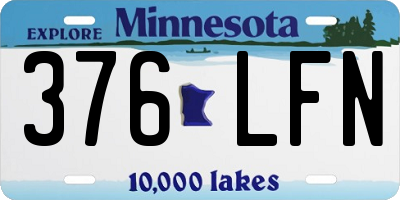 MN license plate 376LFN