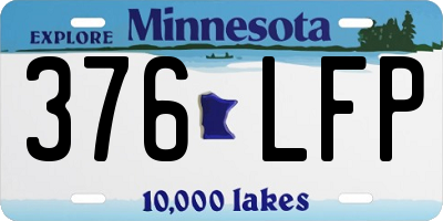 MN license plate 376LFP