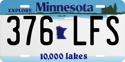 MN license plate 376LFS