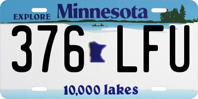 MN license plate 376LFU