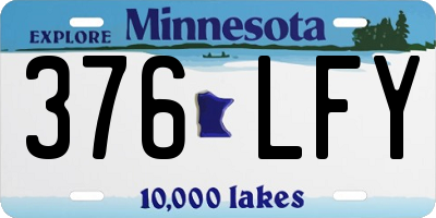 MN license plate 376LFY