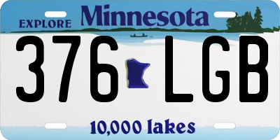 MN license plate 376LGB