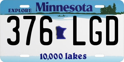 MN license plate 376LGD