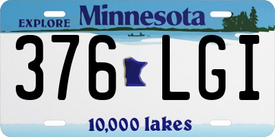 MN license plate 376LGI
