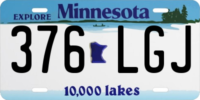 MN license plate 376LGJ