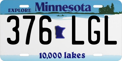 MN license plate 376LGL