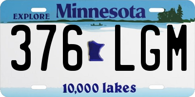 MN license plate 376LGM