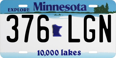 MN license plate 376LGN