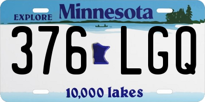 MN license plate 376LGQ