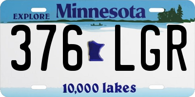 MN license plate 376LGR
