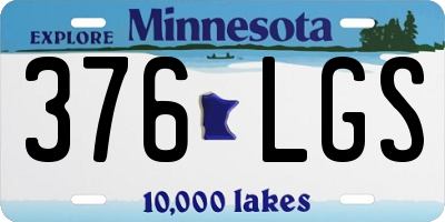 MN license plate 376LGS