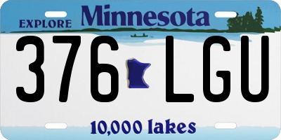 MN license plate 376LGU