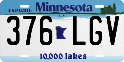 MN license plate 376LGV