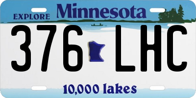MN license plate 376LHC