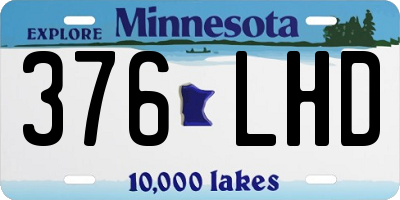 MN license plate 376LHD