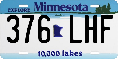 MN license plate 376LHF