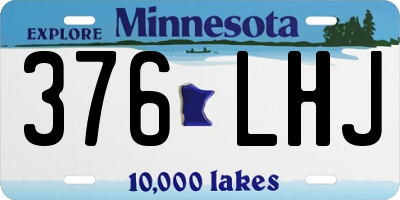 MN license plate 376LHJ