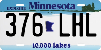 MN license plate 376LHL