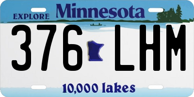MN license plate 376LHM