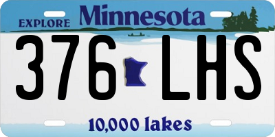 MN license plate 376LHS