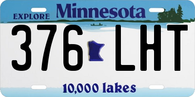 MN license plate 376LHT