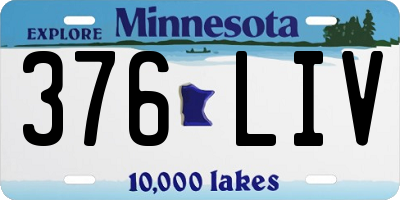 MN license plate 376LIV