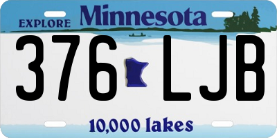 MN license plate 376LJB
