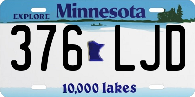 MN license plate 376LJD