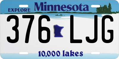 MN license plate 376LJG