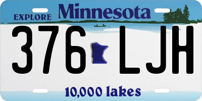 MN license plate 376LJH