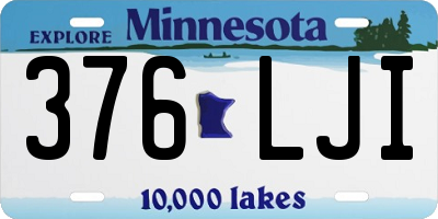 MN license plate 376LJI