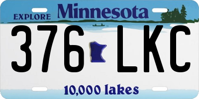 MN license plate 376LKC