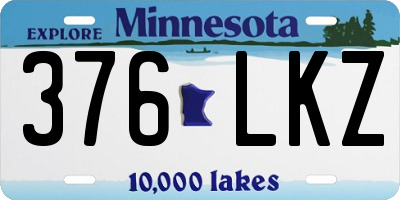 MN license plate 376LKZ