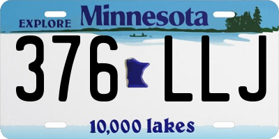 MN license plate 376LLJ