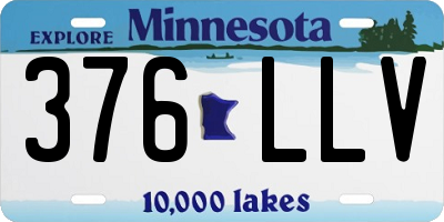 MN license plate 376LLV